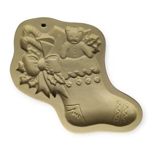 Vintage 1994 Brown Bag Cookie Art Child's Stocking Cookie Mold